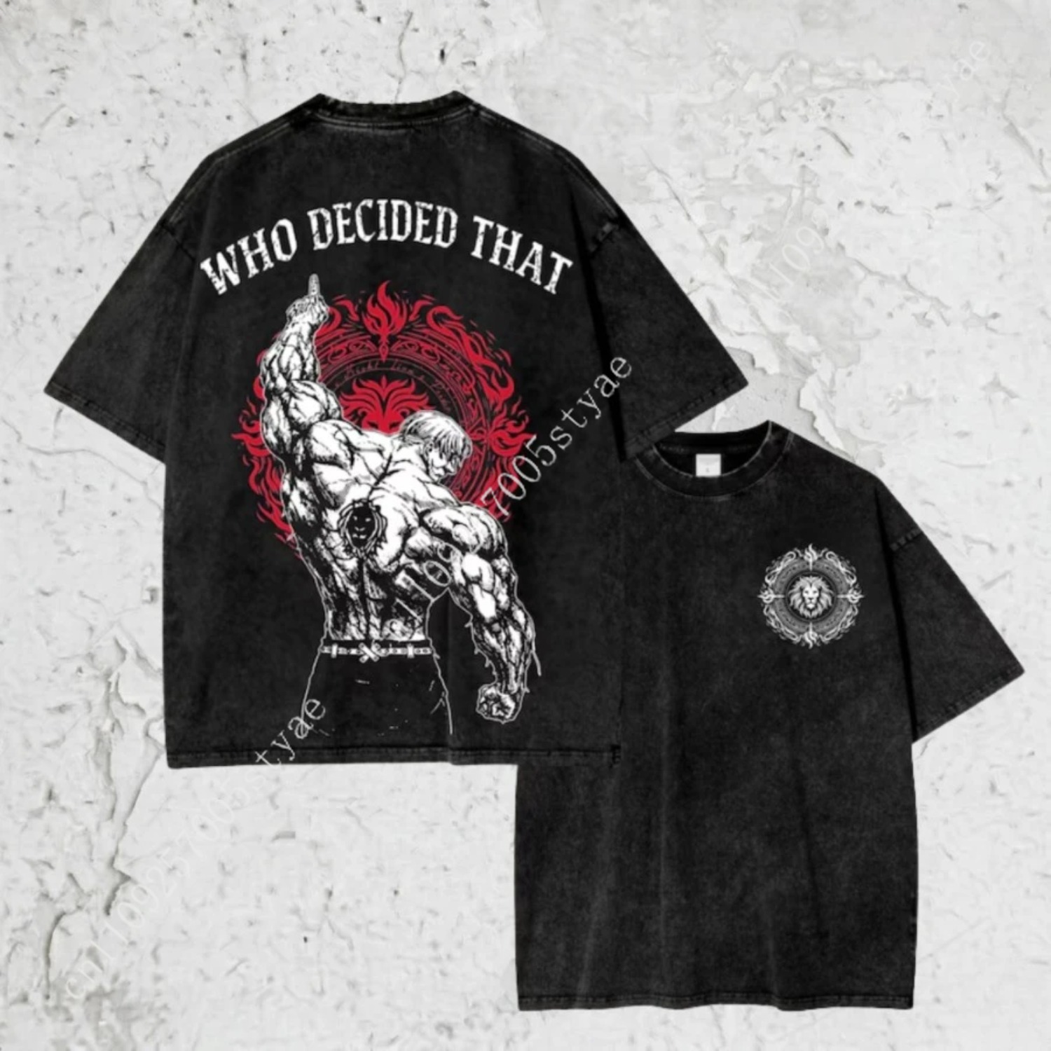 Graphic Tee Oversized - เสื้อเชิ้ตวินเทจลายวอช, เสื้ออีสคาโนร์ เซเว่นเดดลี่ซินส์, เสื้อยืดลายอนิเมะ เสื้อโอเวอร์ไซส์ผ้าคอตตอนหนา เสื้อสตรีทแวร์ลายกราฟิก