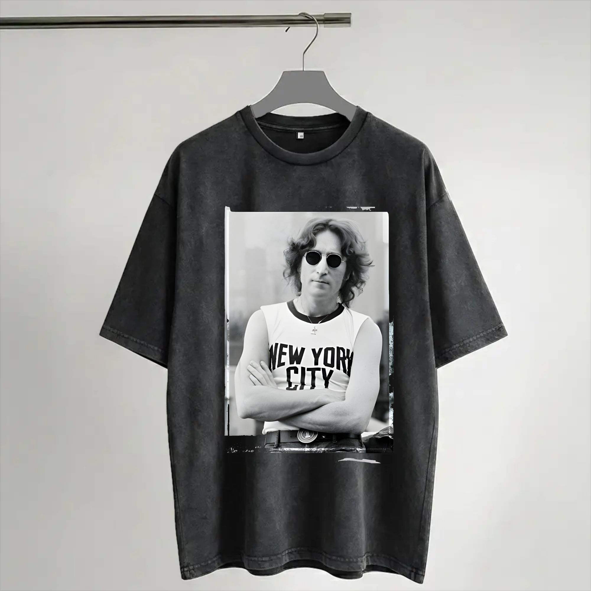York Men'S Fashion - เสื้อยืดฮาราจูกุลายจอห์น เลนนอน 1972 ไลฟ์ นิวยอร์ก ซิตี้