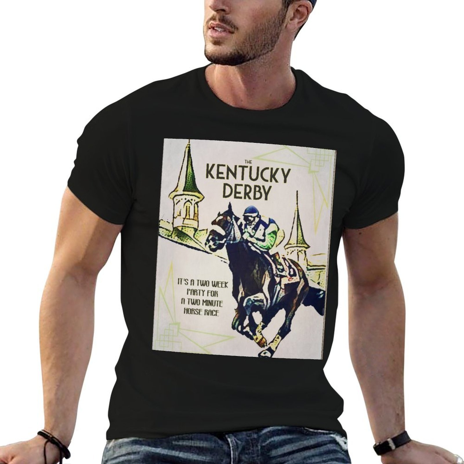 Men'S Fashion For Kentucky Derby - ถึงเวลาแข่งขันเคนตักกี้ดาร์บี้อีกแล้ว! เสื้อยืดแฟชั่นลำลองแขนสั้น