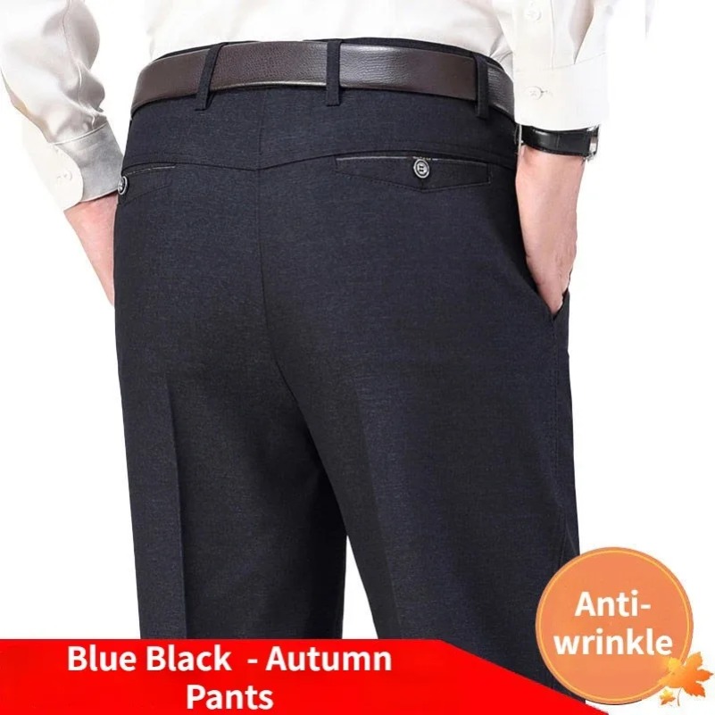 Formal Trouser Stretch - Mens ฤดูใบไม้ร่วงหนากางเกงสูทลําลองคลาสสิกธุรกิจอย่างเป็นทางการแฟชั่นยืดฤดูร้อนบางกางเกงชายแบรนด์เสื้อผ้า GOZBKF