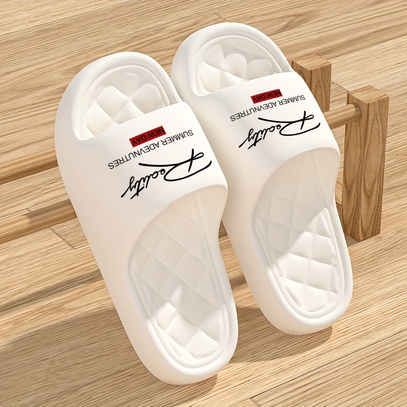 Men'S Fashion Footwear - รองเท้าแตะคู่รักสำหรับผู้หญิงและผู้ชาย รองเท้าแตะพื้นหนานุ่มสำหรับใส่ในบ้าน ห้องน้ำ รองเท้าใส่ในบ้าน รองเท้าแตะแฟชั่นฤดูร้อน