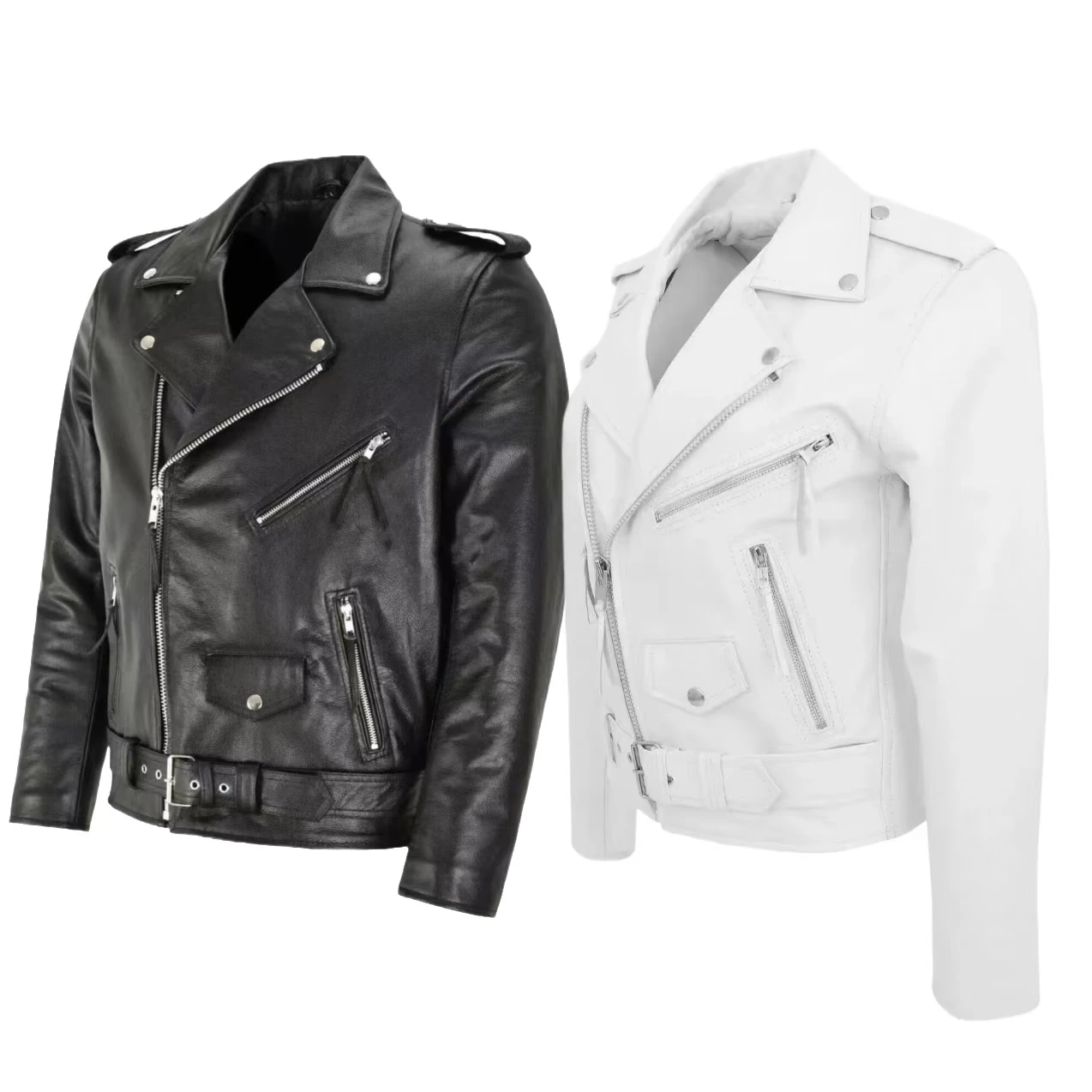 Men'S Fashion Zipper Jacket - เสื้อแจ็คเก็ตหนังแฟชั่นผู้ชาย ทรงเข้ารูป คอตั้ง แจ็คเก็ต PU สำหรับผู้ชาย