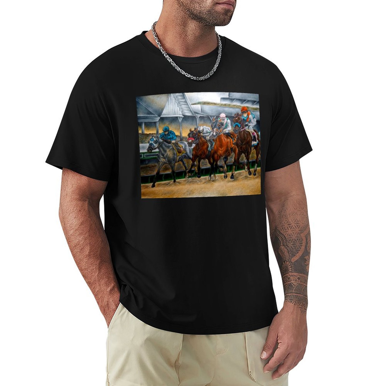 Men'S Fashion For Kentucky Derby - เสื้อยืดลายพิมพ์แฟชั่น Kentucky Derby 2021
