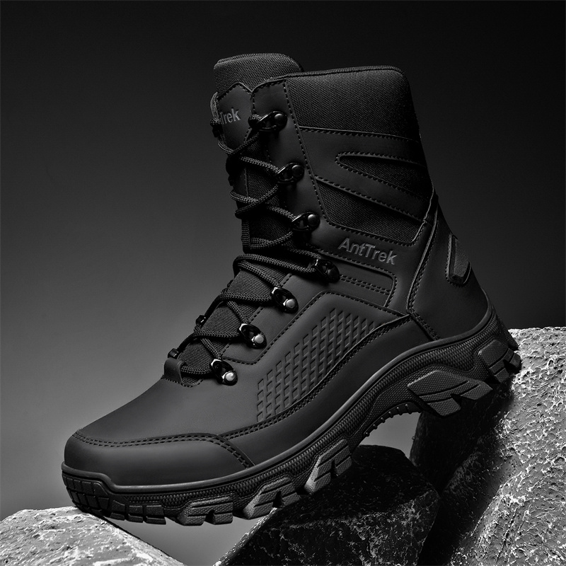 Men'S Fashion Footwear - รองเท้าบูทผู้ชายสำหรับการฝึกซ้อมกลางแจ้ง ใช้ได้ทุกฤดู หุ้มข้อสูง กันลื่น กันน้ำ แฟชั่น