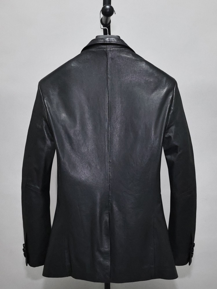 เสื้อเบลเซอร์หนังแท้ทรงเข้ารูป - Slim Fit Blazer Men บทวิจารณ์และราคา