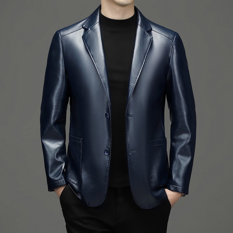 เสื้อเบลเซอร์หนังแท้บุรุษทรงสล - Slim Fit Blazer Men บทวิจารณ์และราคา