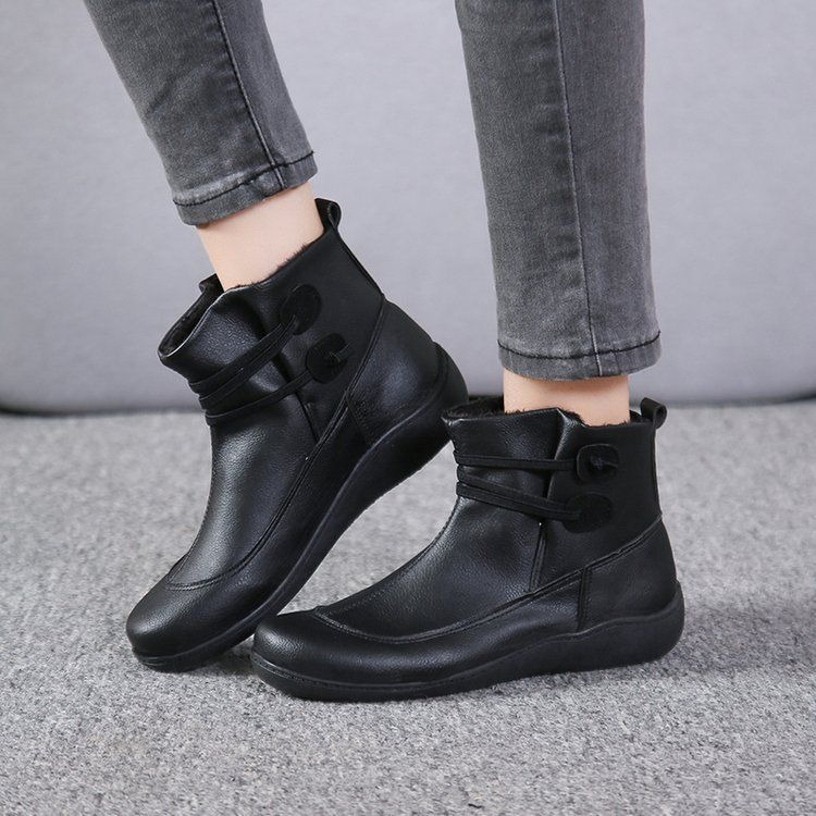 รองเท้าบูทข้อสั้นหนัง PU ทรงหั - Mens Fashion Vintage บทวิจารณ์และราคา