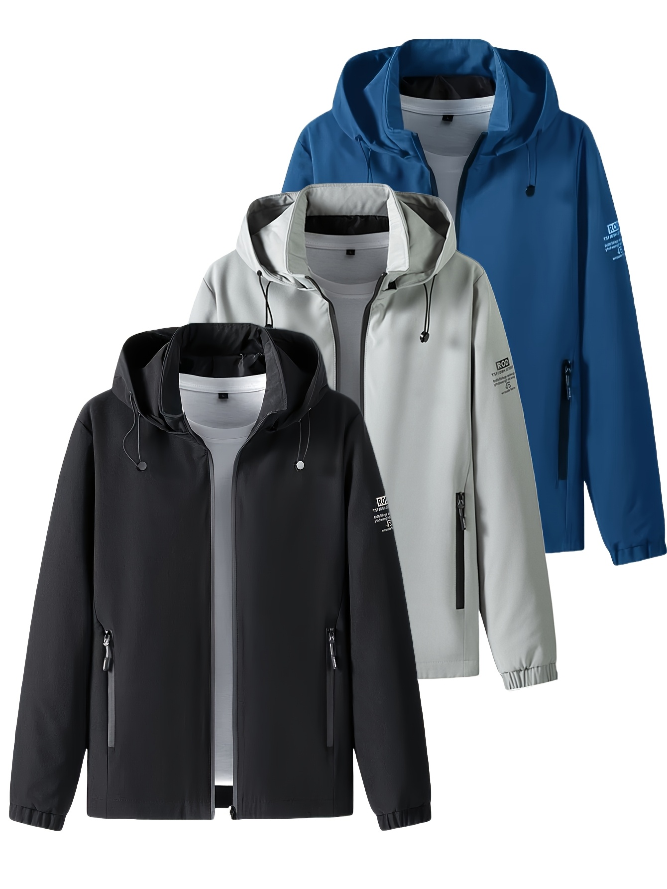 เสื้อแจ็คเก็ตมีฮู้ดกันลมสำหรับ - Men'S Fashion Zipper Jacket บทวิจารณ์และราคา