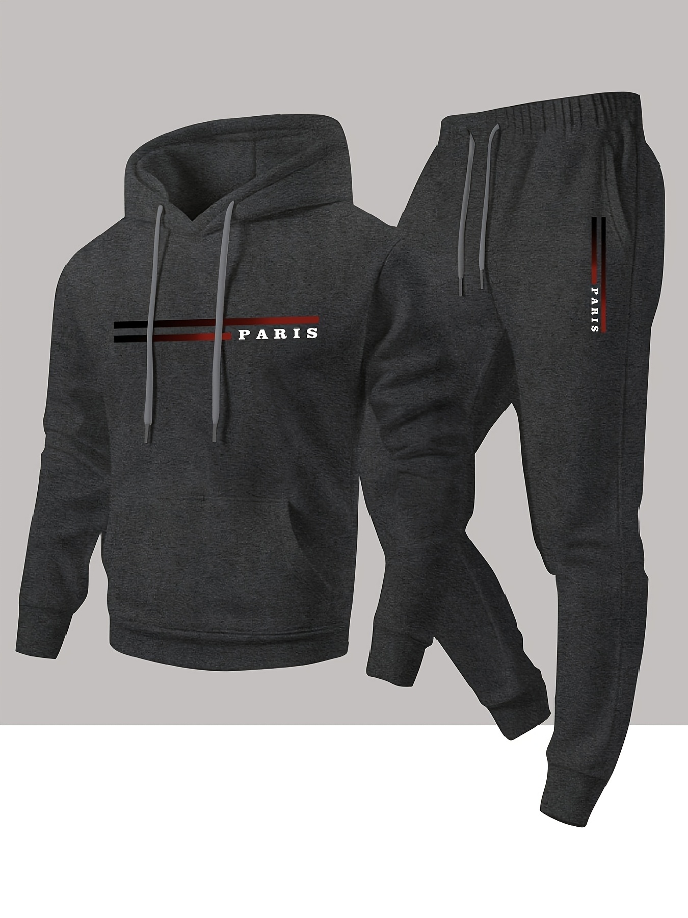 เสื้อฮู้ดและกางเกงลำลองลายพิมพ - Paris Fashion Men บทวิจารณ์และราคา