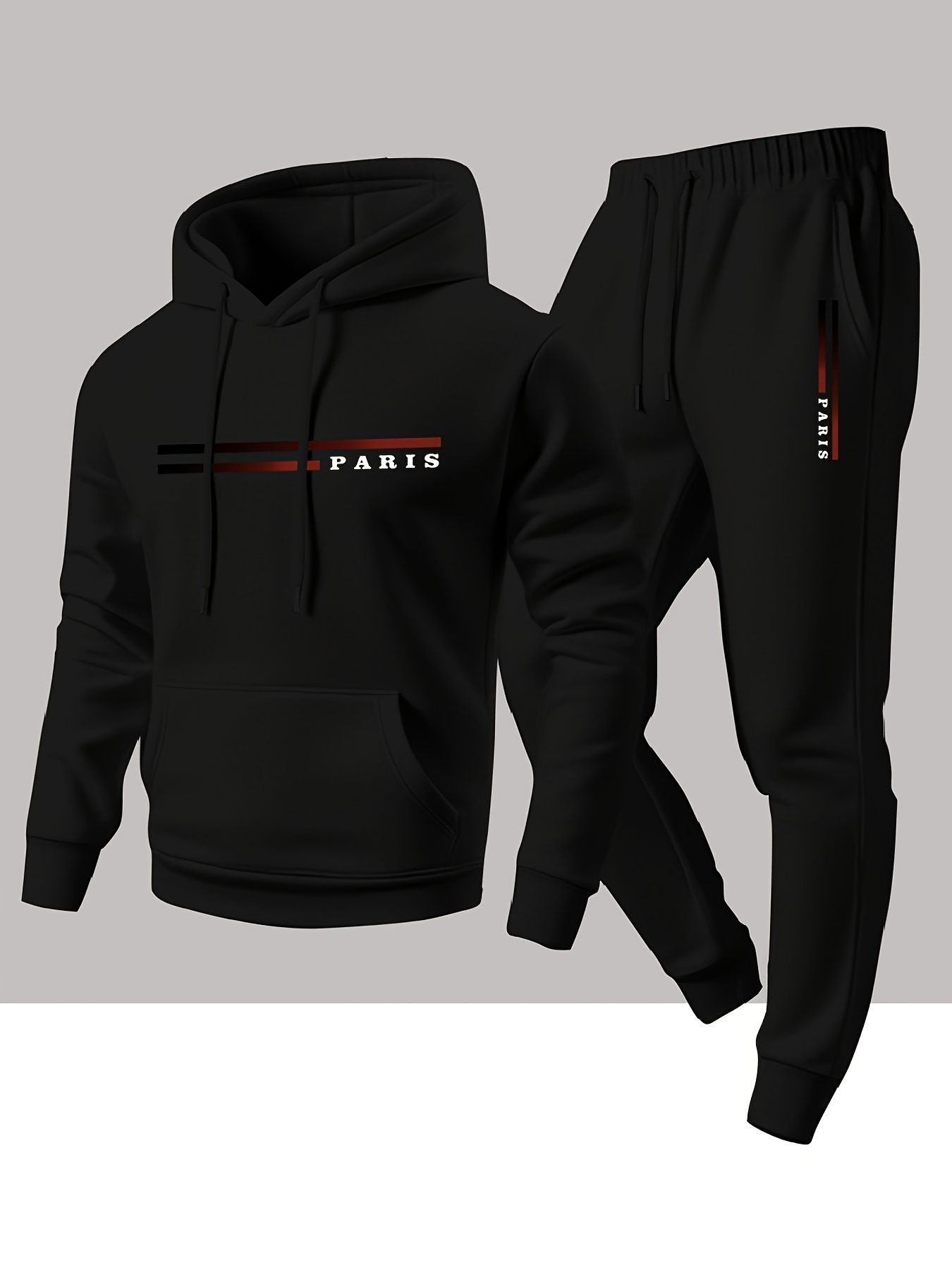 เสื้อฮู้ดและกางเกงลำลองลายพิมพ - Paris Fashion Men บทวิจารณ์และราคา