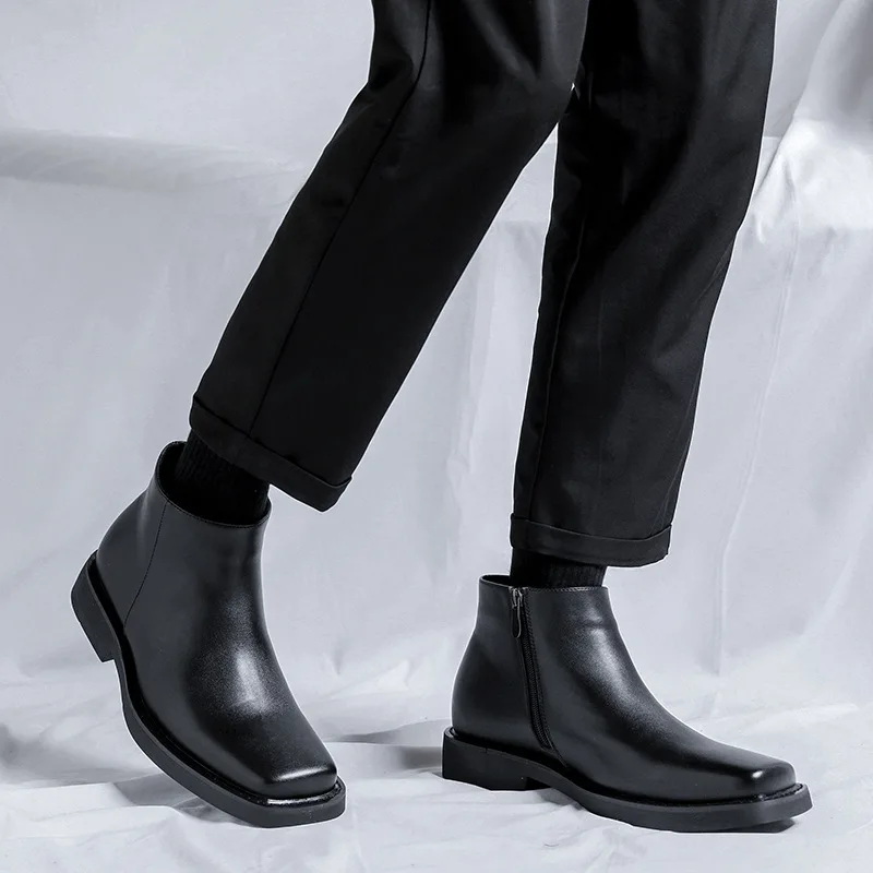 สีดําใหม่แฟชั่นผู้ชายรองเท้าหน - Mens Fashion Dress Shoes บทวิจารณ์และราคา