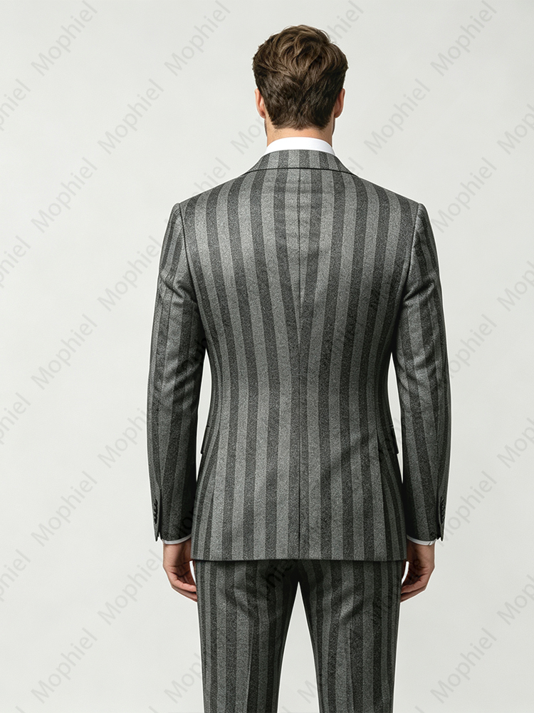 ชุดสูทผู้ชายสีดำและสีเทา ปกเสื - Slim Fit Blazer Men บทวิจารณ์และราคา