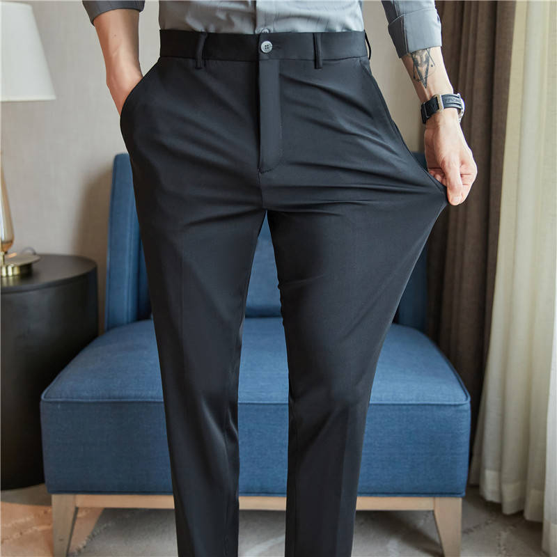 กางเกงขายาวผู้ชายทรงตรง สไตล์ล - Formal Trouser Stretch บทวิจารณ์และราคา