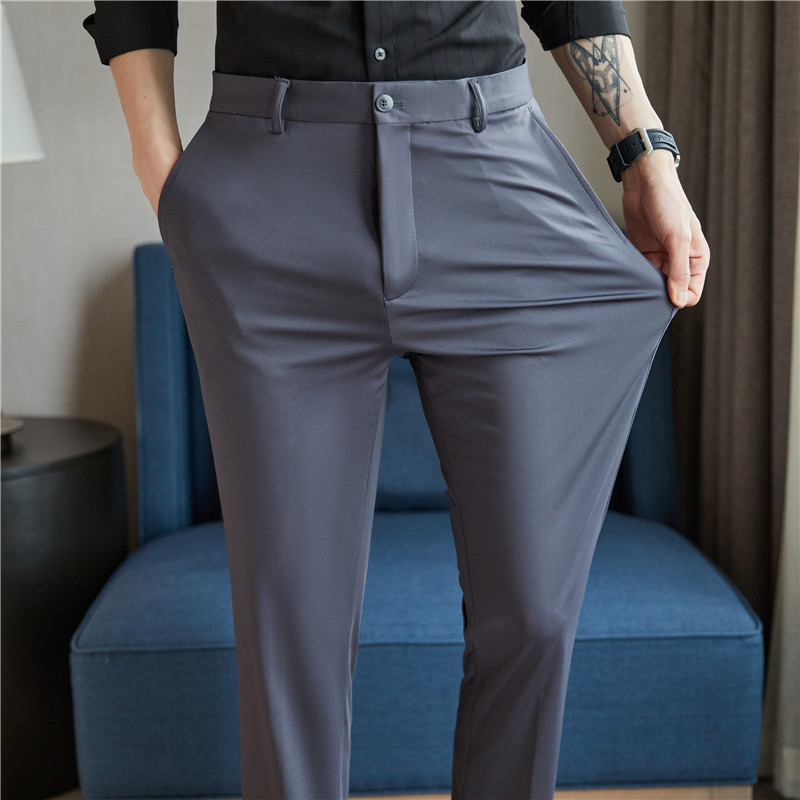 กางเกงขายาวผู้ชายทรงตรง สไตล์ล - Formal Trouser Stretch บทวิจารณ์และราคา