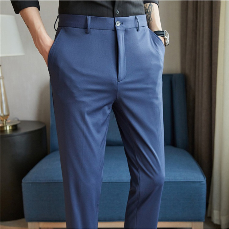 กางเกงขายาวผู้ชายทรงตรง สไตล์ล - Formal Trouser Stretch บทวิจารณ์และราคา