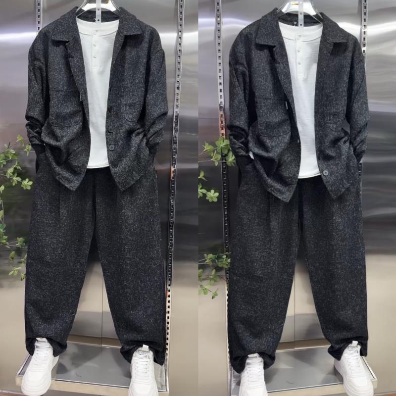 ชุดสูทผู้ชาย เสื้อเชิ้ตปกคอ กา - Men'S Fashion Loose Pants บทวิจารณ์และราคา