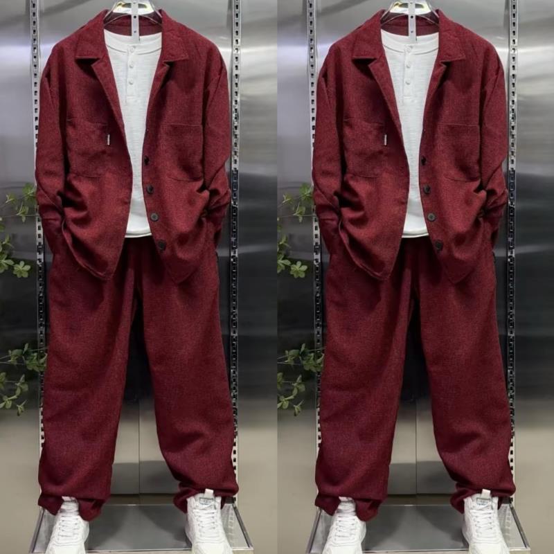 ชุดสูทผู้ชาย เสื้อเชิ้ตปกคอ กา - Men'S Fashion Loose Pants บทวิจารณ์และราคา