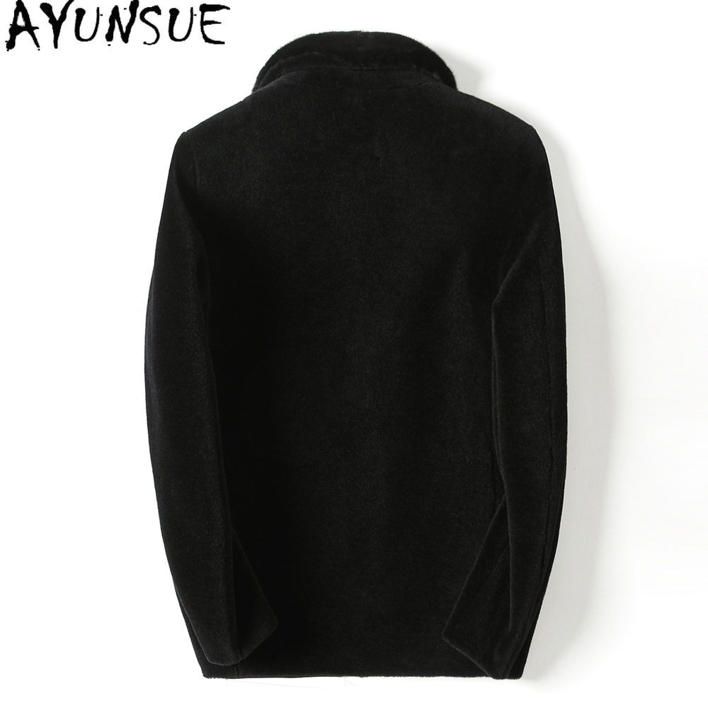 AYUNSUE เสื้อโค้ทขนสัตว์ 100%  - Men'S Fashion Zipper Jacket บทวิจารณ์และราคา
