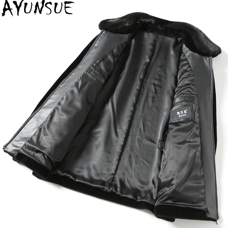 AYUNSUE เสื้อโค้ทขนสัตว์ 100%  - Men'S Fashion Zipper Jacket บทวิจารณ์และราคา