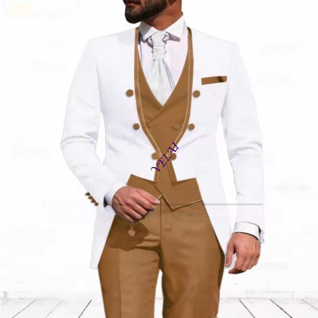 ชุดสูท 3 ชิ้นสีฟ้าอ่อนแบบสั่งต - Slim Fit Blazer Men บทวิจารณ์และราคา