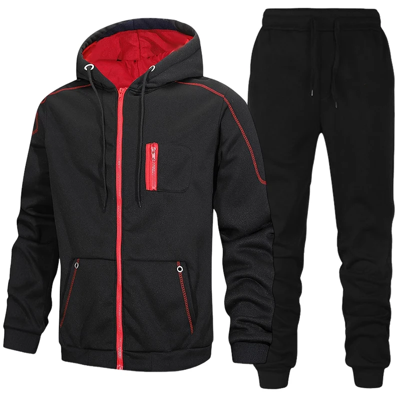 ชุดวอร์มแฟชั่นผู้ชาย เสื้อฮู้ด - Men'S Fashion Zipper Jacket บทวิจารณ์และราคา