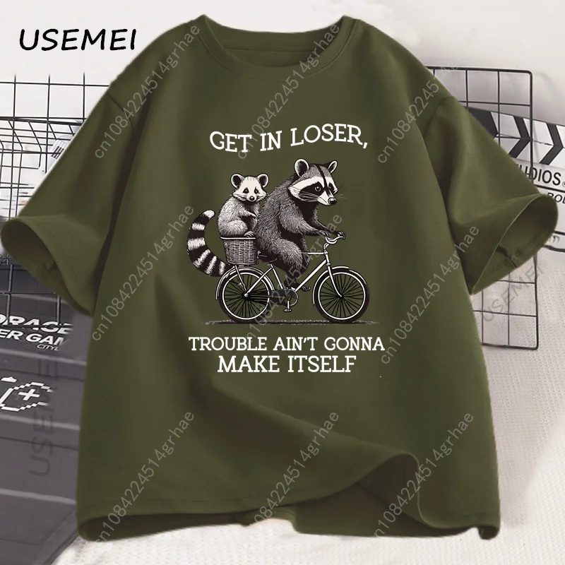 เสื้อยืด Get in Loser ลายแรคคู - Graphic Tee Oversized บทวิจารณ์และราคา