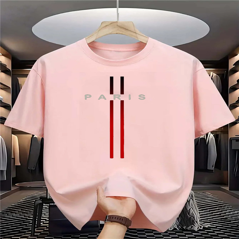 เสื้อยืดแขนสั้นคอกลมผ้าฝ้ายแท้ - Paris Fashion Men บทวิจารณ์และราคา
