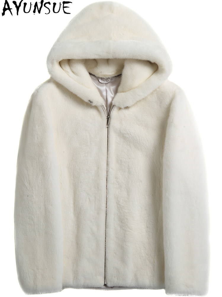 AYUSNUE เสื้อโค้ทขนมิงค์แท้สำห - Men'S Fashion Zipper Jacket บทวิจารณ์และราคา