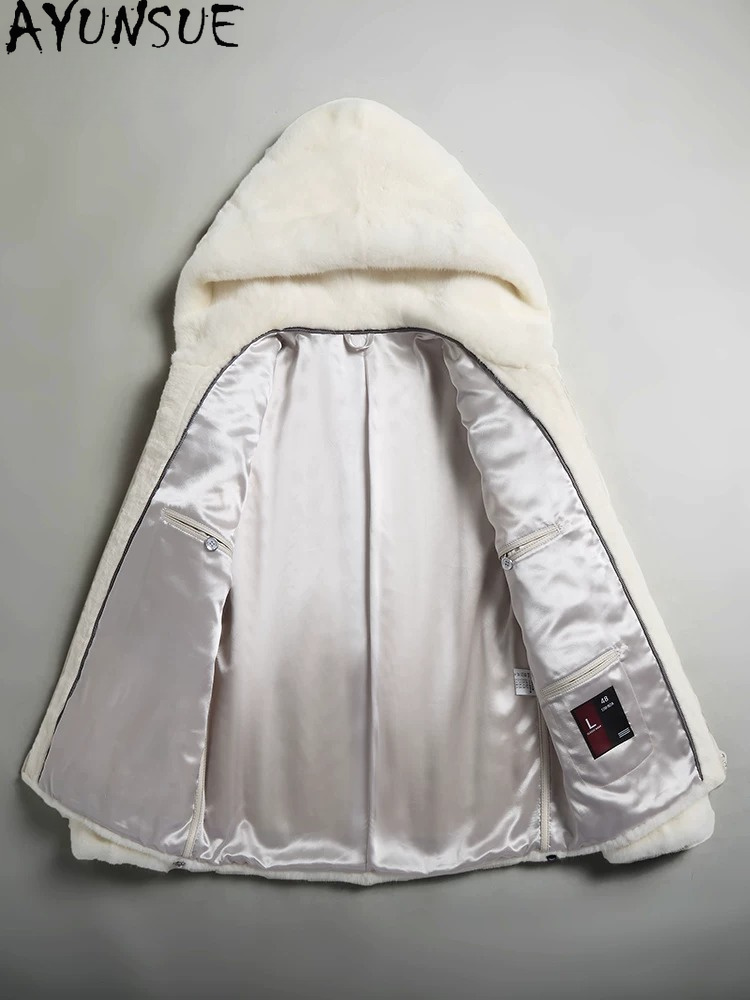 AYUSNUE เสื้อโค้ทขนมิงค์แท้สำห - Men'S Fashion Zipper Jacket บทวิจารณ์และราคา