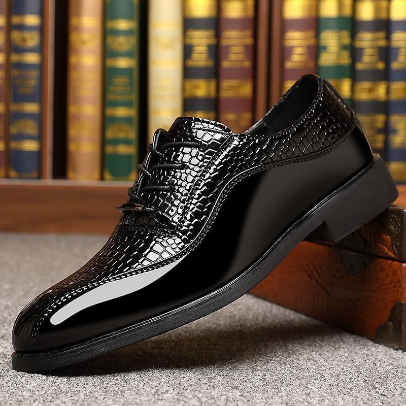 รองเท้าหนังแก้วผู้ชายสไตล์อังก - Mens Fashion Dress Shoes บทวิจารณ์และราคา