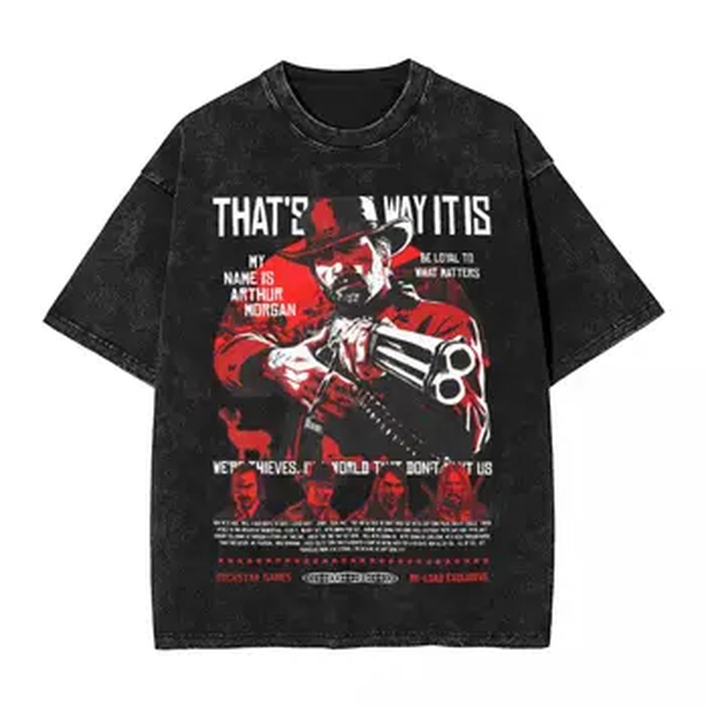 เสื้อยืดลายกราฟิก Red Dead Red - Graphic Tee Oversized บทวิจารณ์และราคา