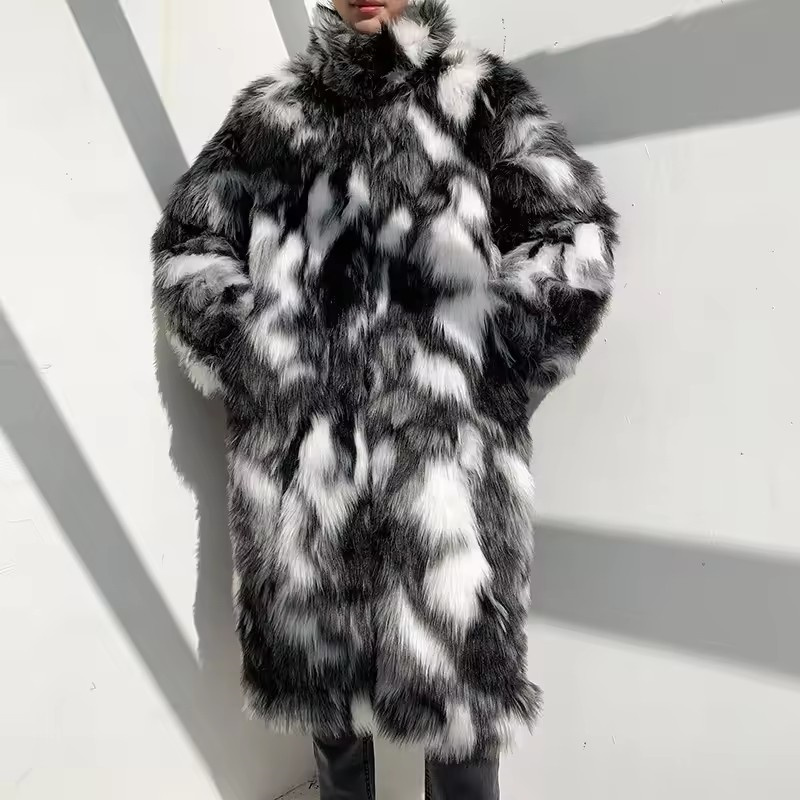 ฤดูหนาว Hip Hop ยาว Faux FUR C - Men'S Fashion Zipper Jacket บทวิจารณ์และราคา