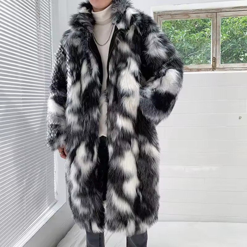 ฤดูหนาว Hip Hop ยาว Faux FUR C - Men'S Fashion Zipper Jacket บทวิจารณ์และราคา