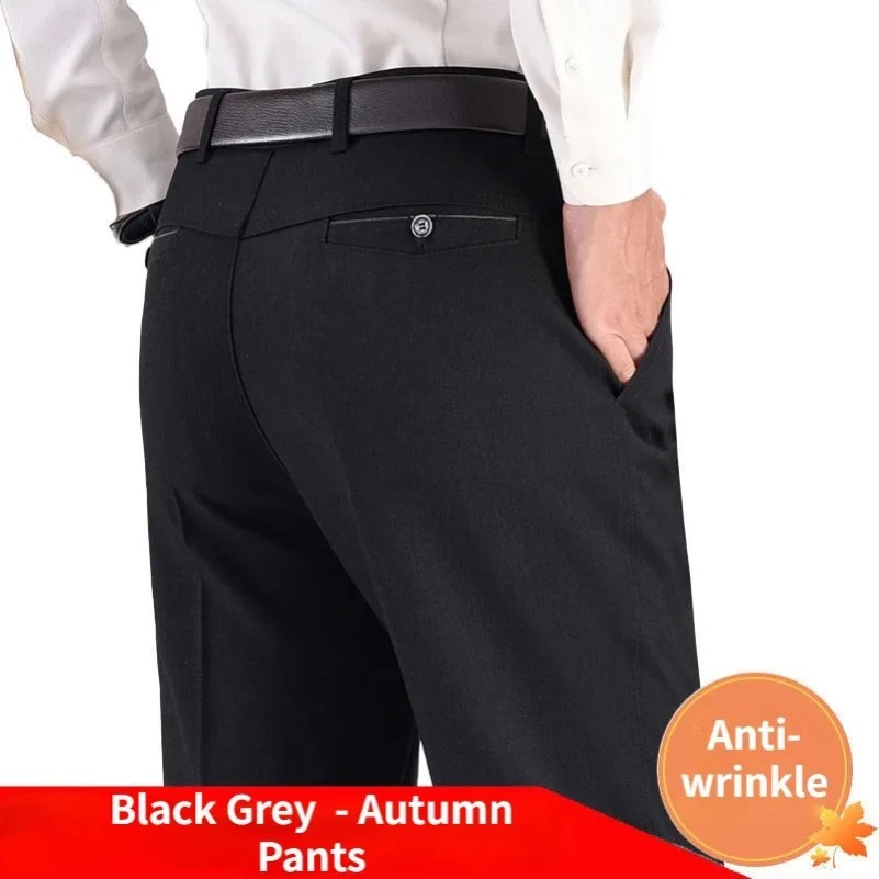 Mens ฤดูใบไม้ร่วงหนากางเกงสูทล - Formal Trouser Stretch บทวิจารณ์และราคา