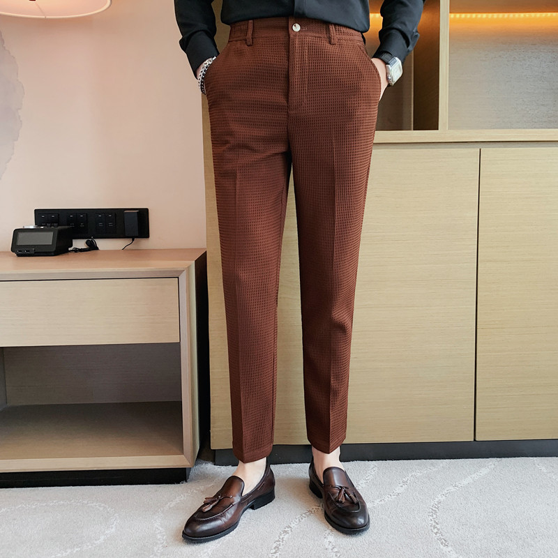 2024 ฤดูใบไม้ร่วงใหม่วาฟเฟิลยื - Formal Trouser Stretch บทวิจารณ์และราคา