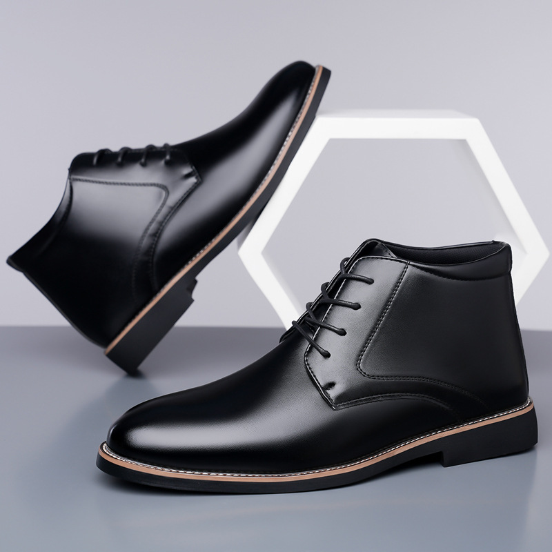 รองเท้าบูทหนังหุ้มข้อสำหรับผู้ - Mens Fashion Dress Shoes บทวิจารณ์และราคา