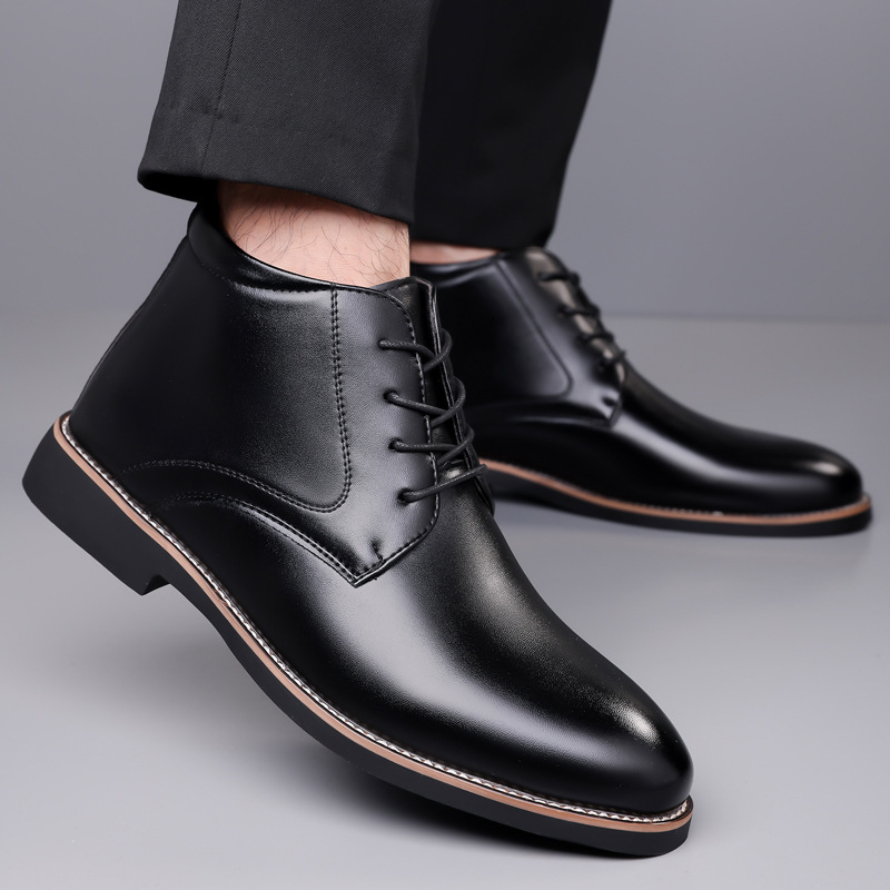 รองเท้าบูทหนังหุ้มข้อสำหรับผู้ - Mens Fashion Dress Shoes บทวิจารณ์และราคา