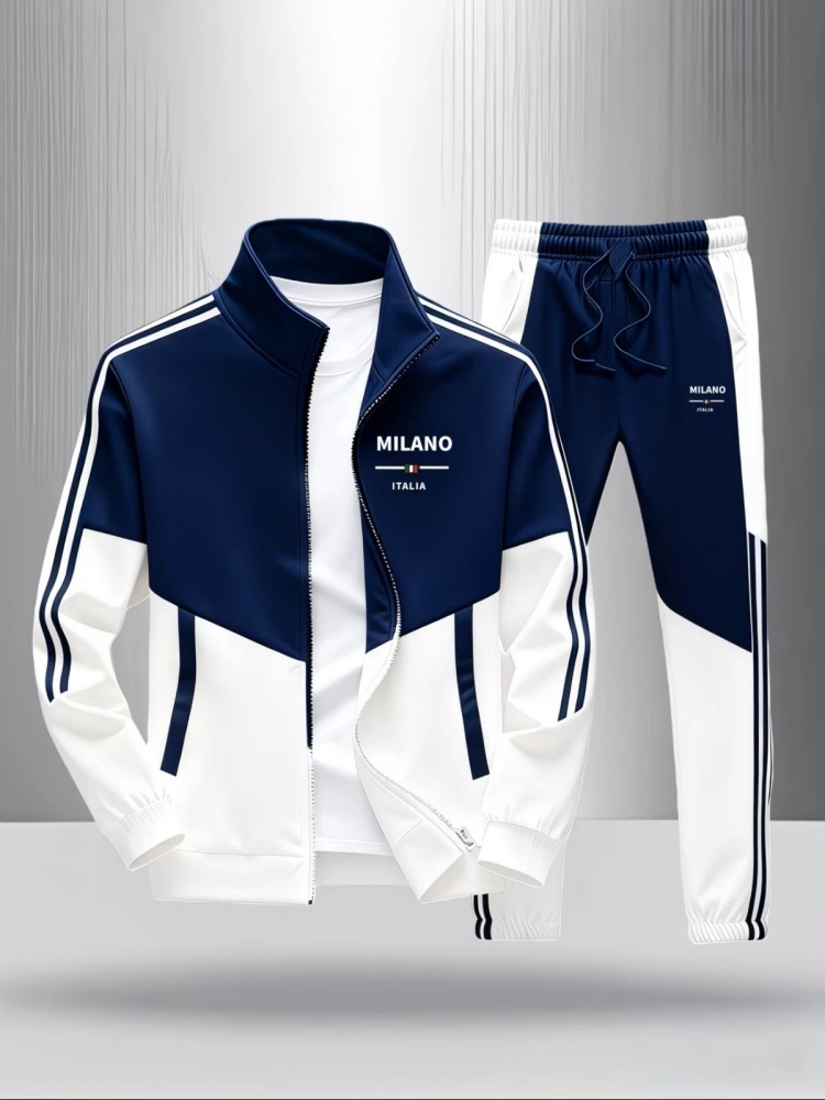 ชุดวอร์มผู้ชาย 2 ชิ้น แฟชั่นลา - Men'S Fashion Zipper Jacket บทวิจารณ์และราคา