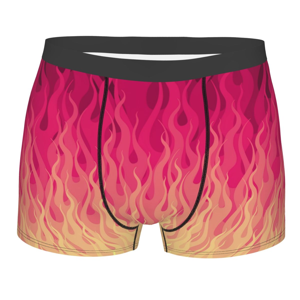 กางเกงบ็อกเซอร์ลายไฟสีชมพูแบบก - Men'S Fashion Underwear บทวิจารณ์และราคา