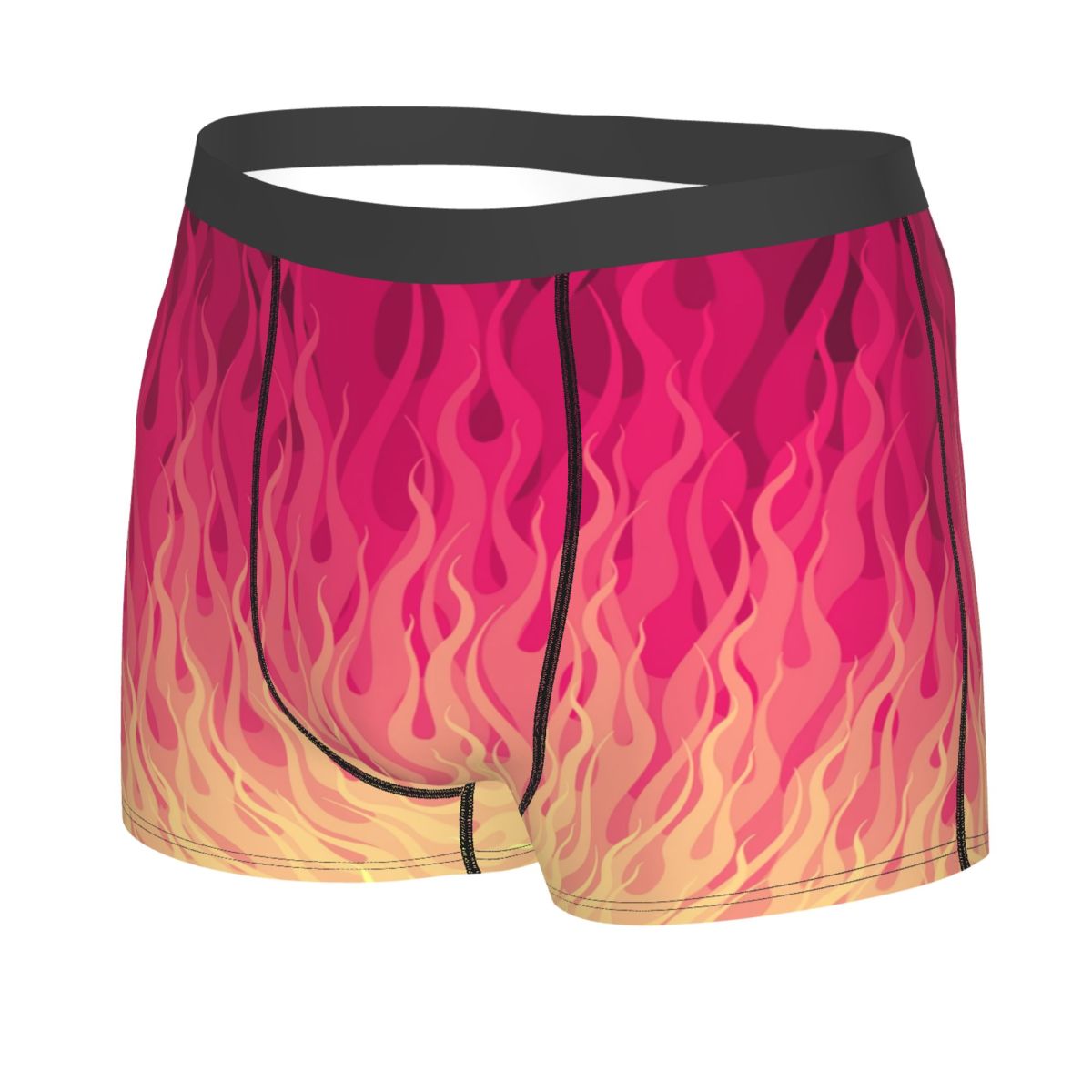 กางเกงบ็อกเซอร์ลายไฟสีชมพูแบบก - Men'S Fashion Underwear บทวิจารณ์และราคา