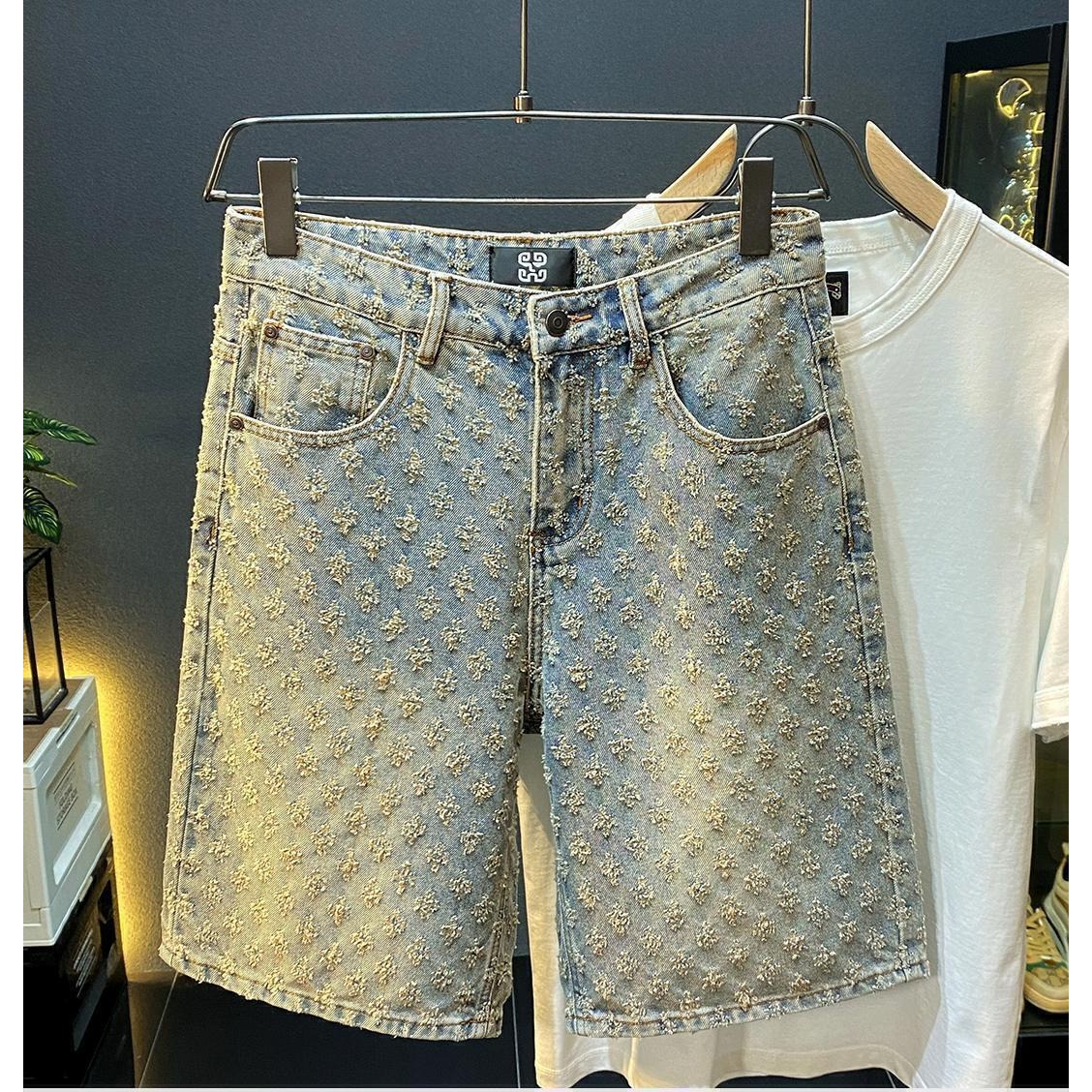 กางเกงยีนส์ขาสั้นผู้ชายสไตล์ลำ - Men'S Fashion Loose Pants บทวิจารณ์และราคา