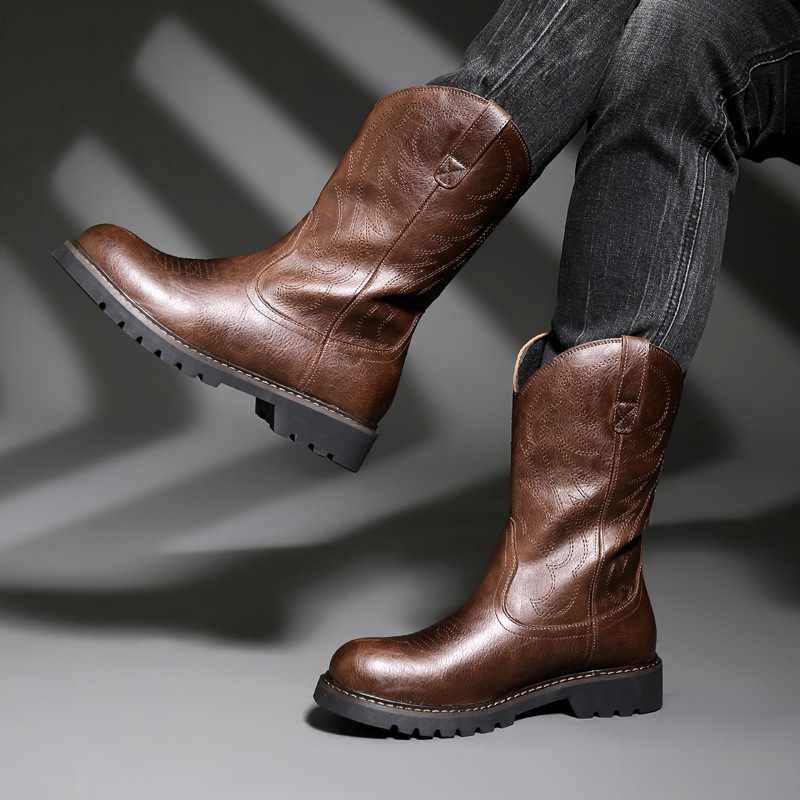 รองเท้าบูทคาวบอยผู้ชายแฟชั่น ร - Mens Fashion Vintage บทวิจารณ์และราคา