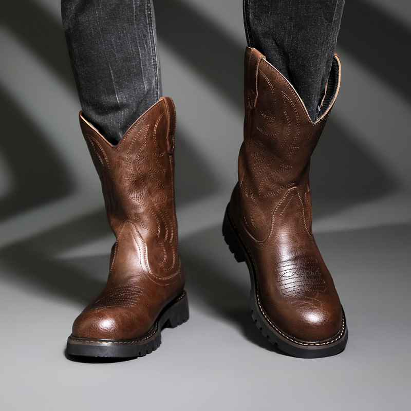 รองเท้าบูทคาวบอยผู้ชายแฟชั่น ร - Mens Fashion Vintage บทวิจารณ์และราคา