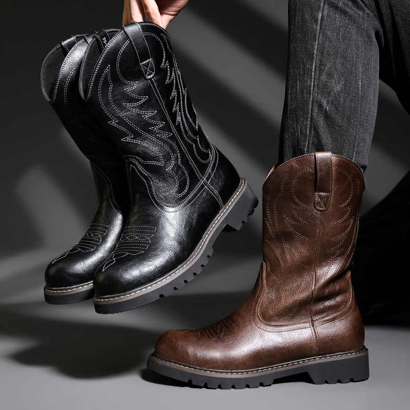 รองเท้าบูทคาวบอยผู้ชายแฟชั่น ร - Mens Fashion Vintage บทวิจารณ์และราคา