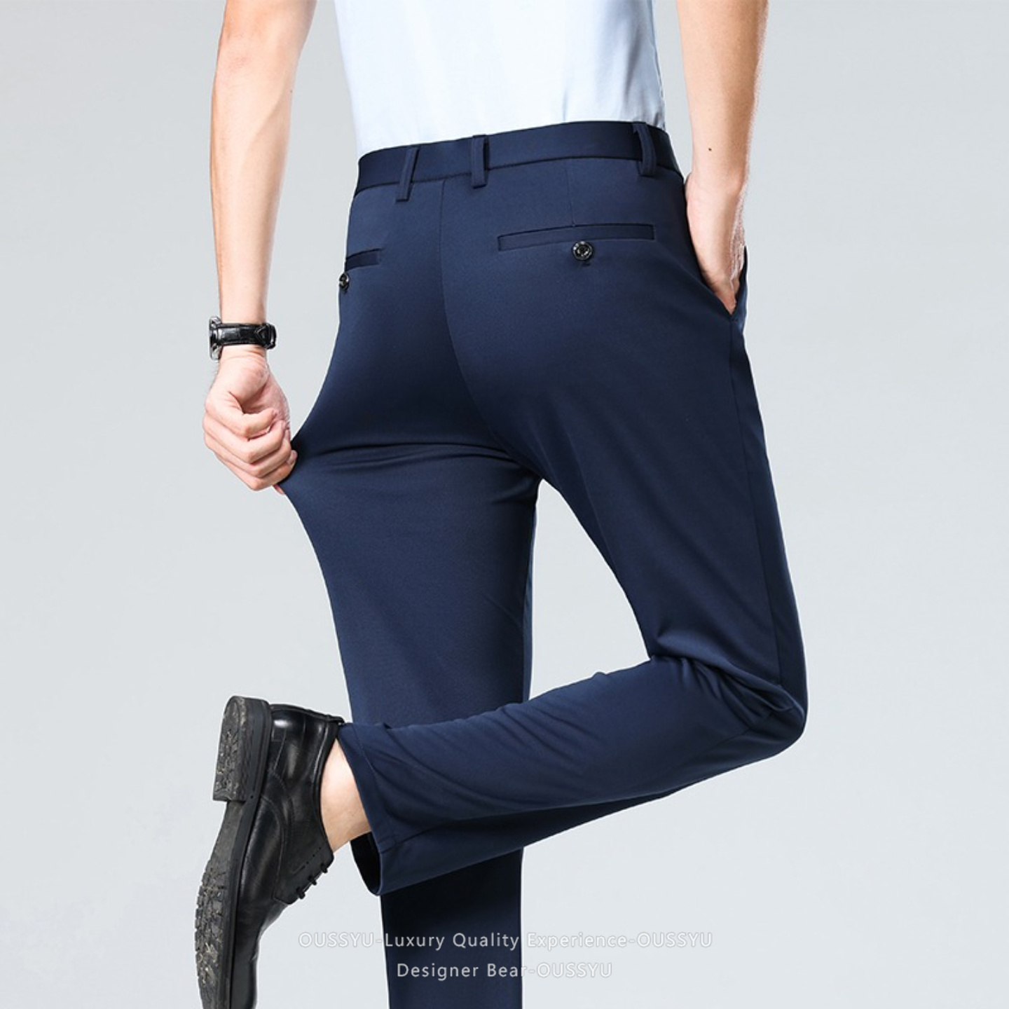 กางเกงสแล็คผู้ชายผ้าบางยืดได้ท - Formal Trouser Stretch บทวิจารณ์และราคา