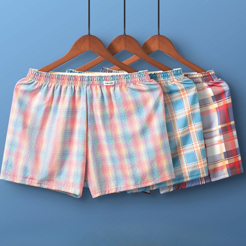 กางเกงขาสั้นลายตารางสำหรับผู้ช - Men'S Fashion Loose Pants บทวิจารณ์และราคา