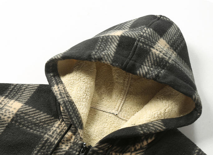 เสื้อแจ็คเก็ตเชิ้ตลายสก็อตมีฮู - Men'S Fashion Zipper Jacket บทวิจารณ์และราคา