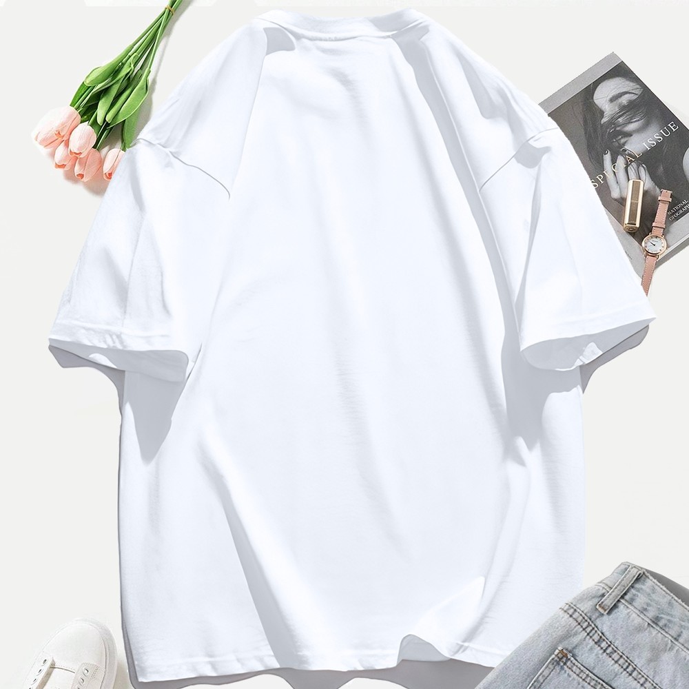 เสื้อยืดคอตตอนฤดูร้อนสำหรับผู้ - Graphic Tee Oversized บทวิจารณ์และราคา