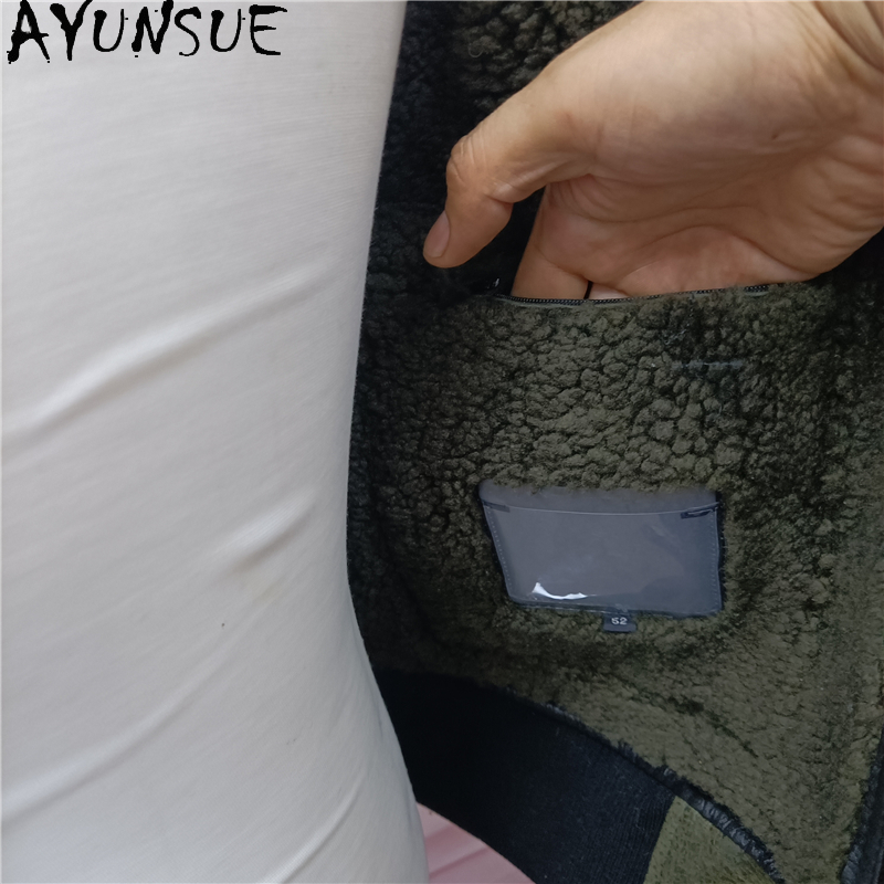 AYUNSUE เสื้อโค้ทขนสัตว์ธรรมชา - Men'S Fashion Zipper Jacket บทวิจารณ์และราคา
