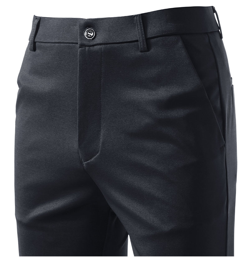 กางเกงสแลคสีดำล้วนสำหรับผู้ชาย - Formal Trouser Stretch บทวิจารณ์และราคา